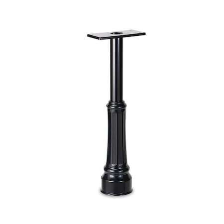 Basic In-Ground Post With Decorative Cover Black
